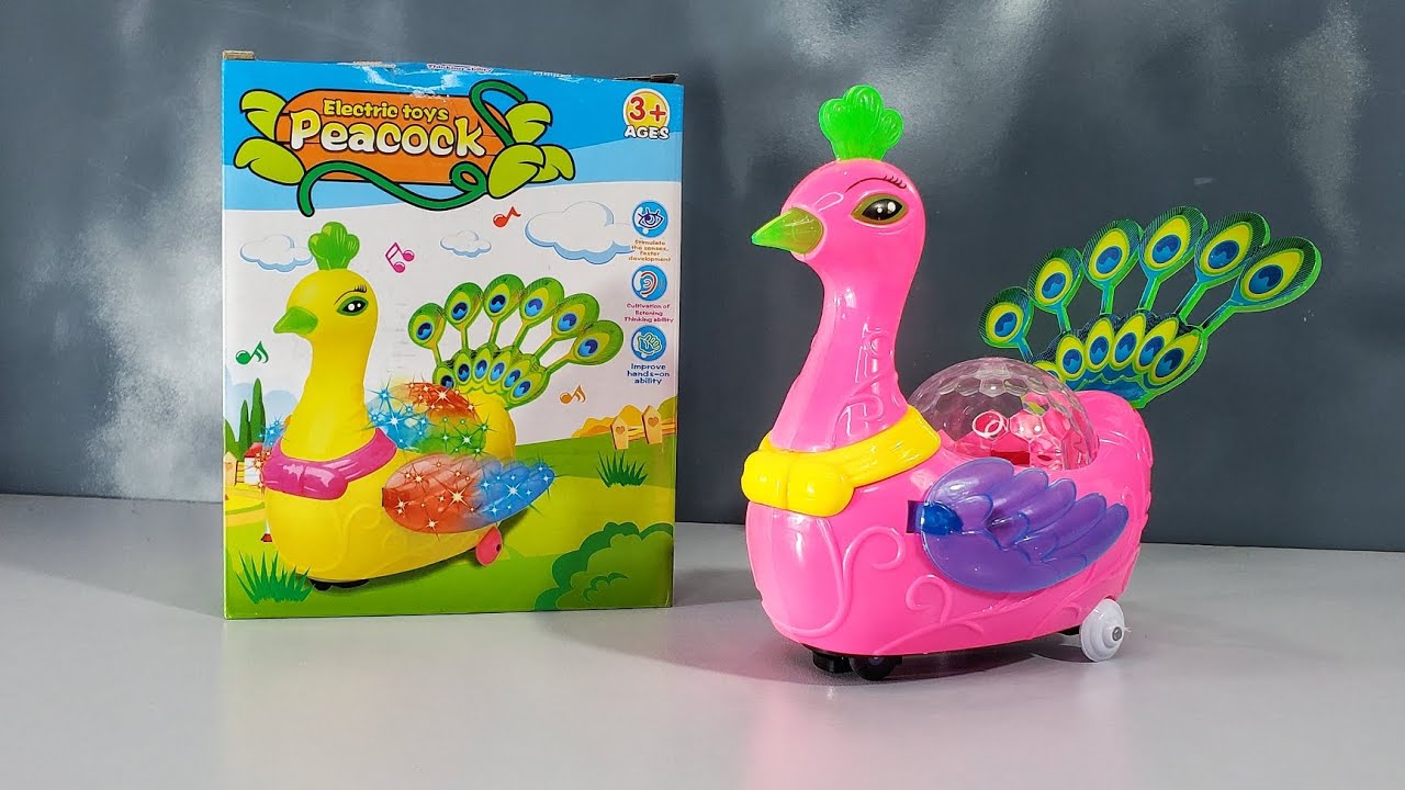 Electric Peacock Toy Unboxing & Playing | S.R TOYS - YouTube