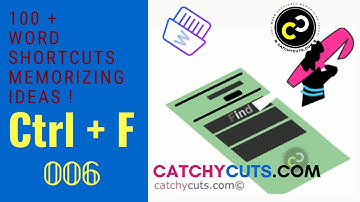 100 + word Keyboard Shortcuts Unique Memorizing Ideas !, Ctrl + F