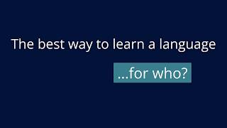 You don't need the perfect method to learn a language, you need YOURS.