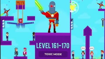 Hitmasters TOXIC MODE (level 161-170 walkthrough) Minion skin / green bulb weapon / ios gameplay