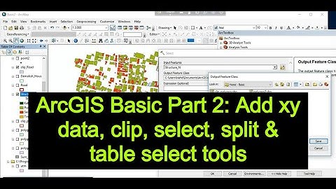 ArcGIS Basic Part 2: Add xy data clip select split and table select tools