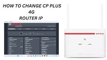 How to change CP PLUS 4G Router IP