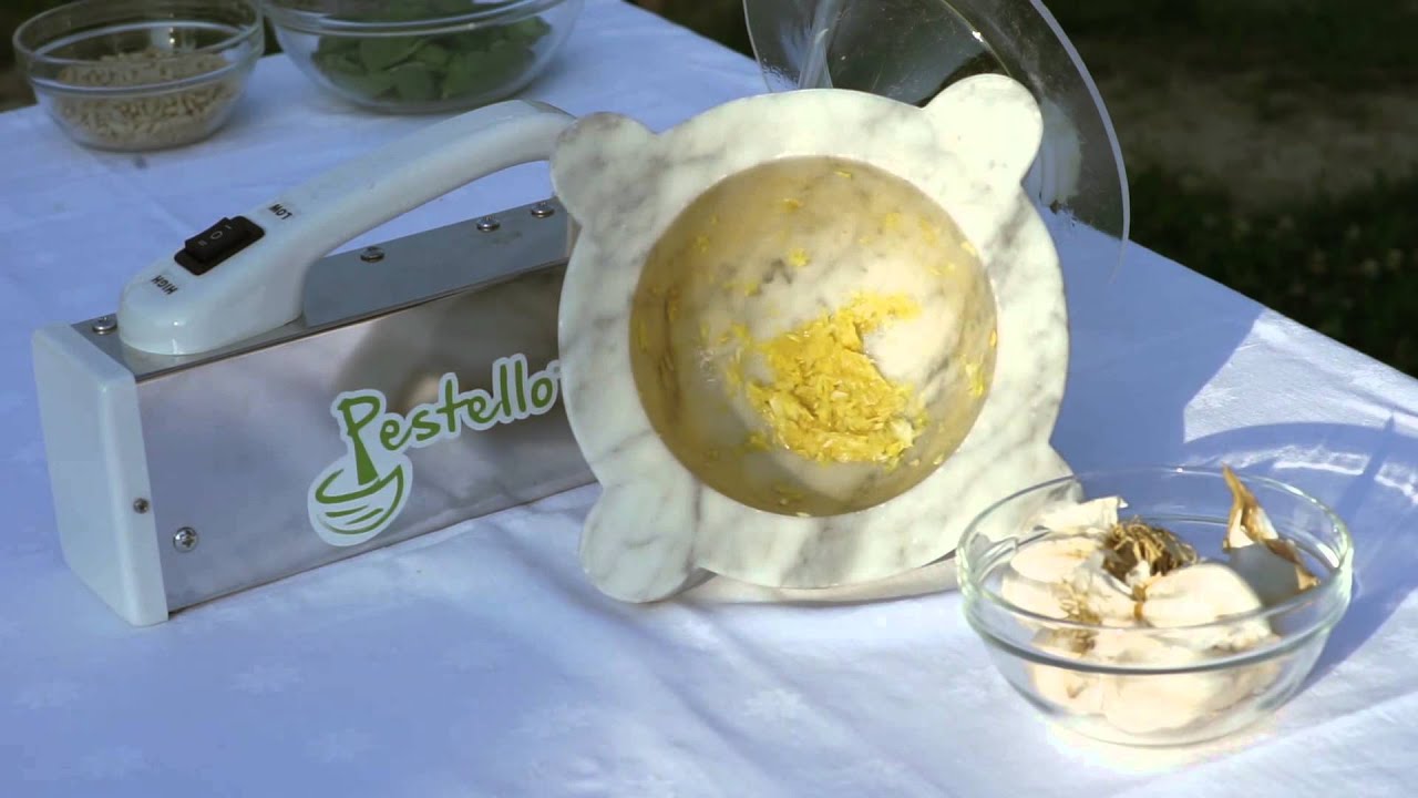 Pestello Meccanica MEI. Pestello elettrico. Pesto alla genovese.