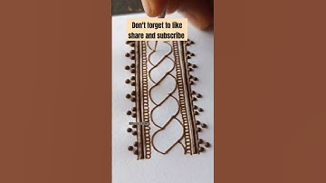 easy border mehndi design🌿❤️||border filling tutorial||henna design step-by-step #viral #art #shorts