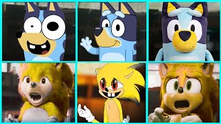 Sonic The Hedgehog Movie - Bluey vs Super Sonic Uh Meow All Designs Compilation 3