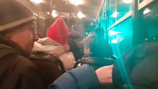 продолжение поездки на автобусе  икарус 260 вечерняя Москва