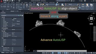 How to move and align object like car and motorcycle along a curve part in AutoCAD with AutoLISP