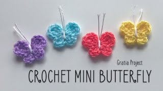 Crochet Mini Butterfly Applique