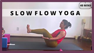 40 MIN Feel Good Slow Flow Yoga | Indian yoga girl