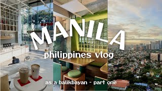 Manila Philippines vlog 🇵🇭 | cafes, bgc, duty free, balikbayan, film pics, day in the life | part 1