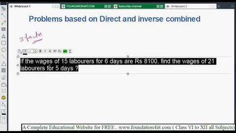 Problems Based on Direct and Inverse Variation || Class 8 Maths ICSE ||