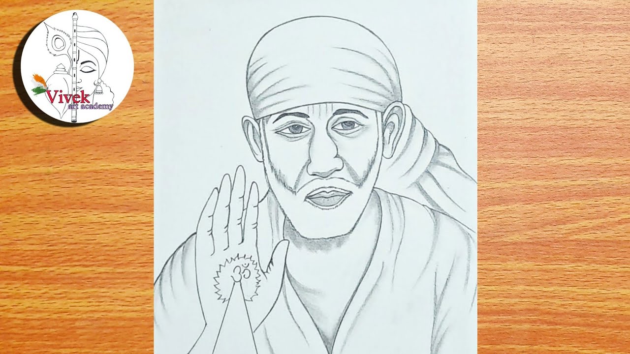 God Sai Baba Drawing | Easy Pencil Drawing of God Shirdi Sai Baba ...