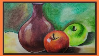 how to draw still life/easy object drawing for beginners/pastel colour drawing