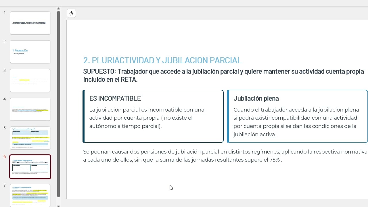 JUBILACION PARCIAL:PLURIEMPLEO.PLURIACTIVIDAD.