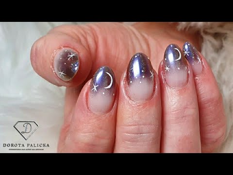 Ombre Nails | Galaxy Nail Art | Marble Nails | Easy Nail Design | Purple  and Black Nails - YouTube