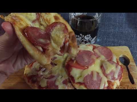 Homemade Mini Pizza/ oven toaster pizza/ no bread machine pizza dough/ with recipe