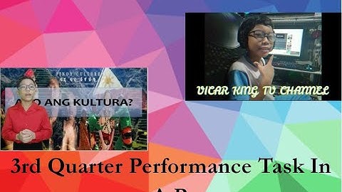 3rd Quarter Performance Task In A.P.