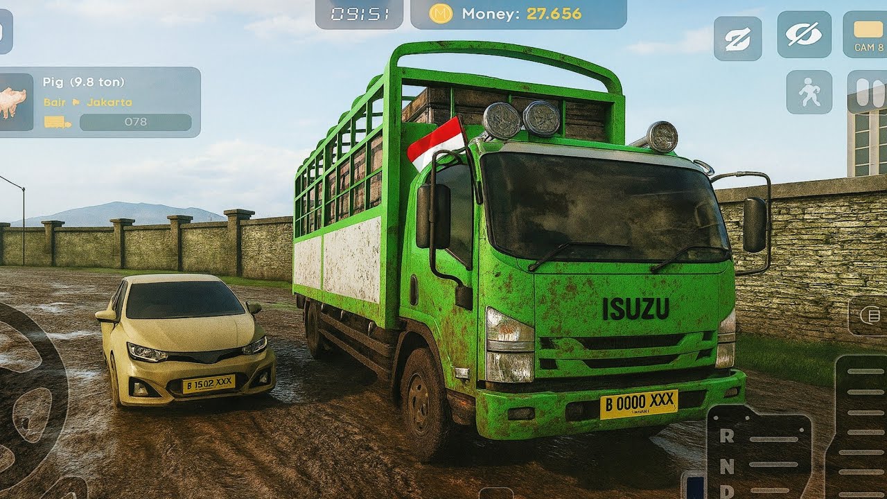 🚛 Mini truck Simulator Vietnam gameplay✅Amazing graphics✨ Deliveries in indonesia in the rain 🌦 #41