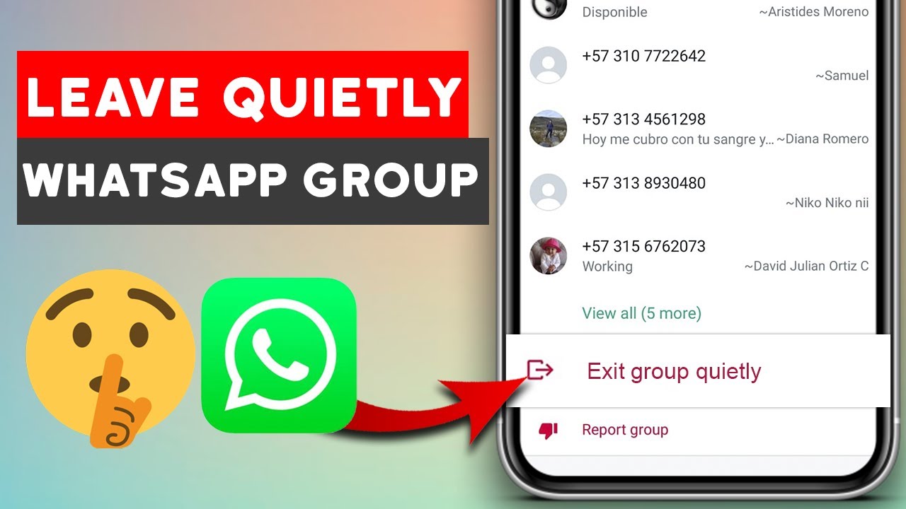 HOW TO EXIT WHATSAPP GROUP WITHOUT PEOPLE KNOWING Easy 2025 YouTube Maxresdefault