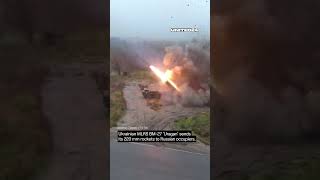 Ukrainian MLRS BM-27 'Uragan' sends its 220 mm rockets to Russian occupier #warinukraine