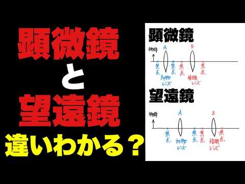 【高校物理】共通テスト(27)  顕微鏡と望遠鏡の違い、知ってる⁉︎