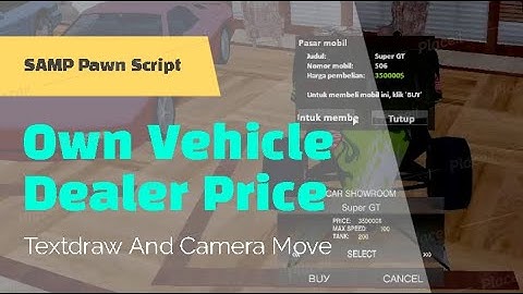 Hoe je een dialoog maakt met een eigen voertuigdealerprijs in GTA SAMP Pawn Scripting Textdraw en...