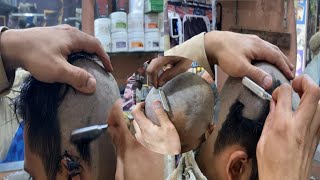  Boys Bald Head Shave with Straight Razor | Full Head Shaving Tutorial