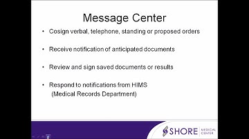 PowerChart Overview - Message Center (Module 2)