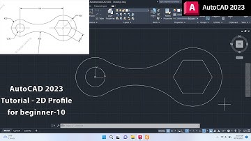 AutoCAD 2023 Tutorial - 2D Profile for beginner EP.10 #autocad