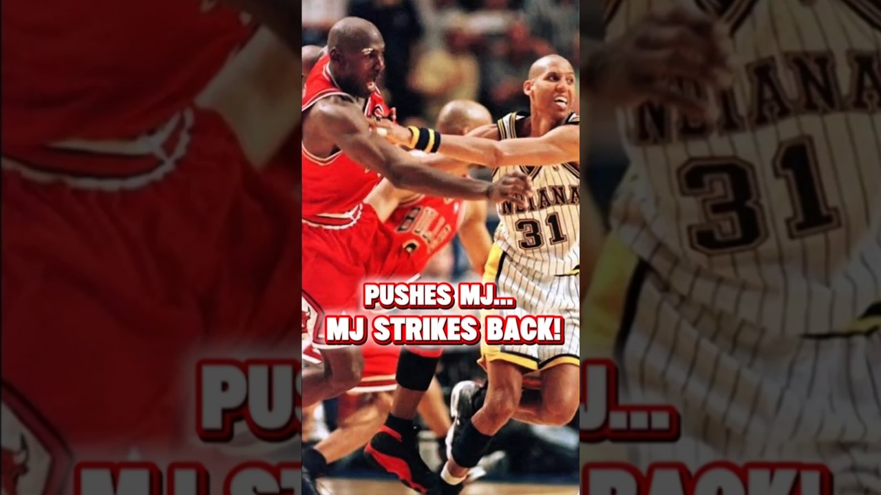 When Reggie Miller Shoved MJ… MJ STRIKES BACK 😤🔥 