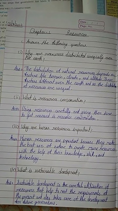 CLASS 8th GEOGRAPHY CHAPTER 1 Questions Answer 🖤🖤 - YouTube