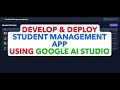 Build and Deploy Student Management App with Google AI Studio | Step-by-Step AI Integration Tutorial