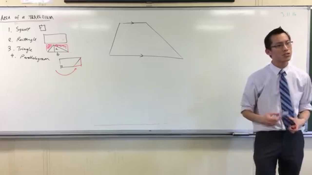 Area of a Trapezium (1 of 2: From a Rectangle) maths is fun