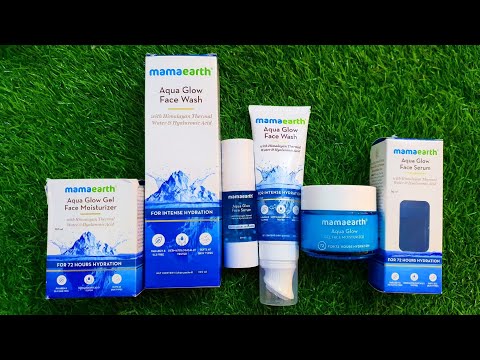 #himalayanhydration | Mamaearth AQUA GLOW range | facewash faceserum gel moisturizer | RARA |