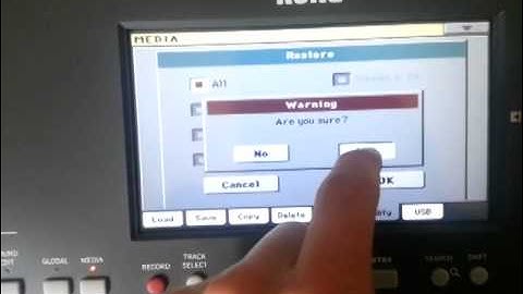 How to do a factory restore in Korg pa600 QT