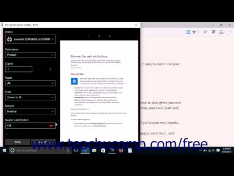 Windows 10 Tutorial Print Web Pages in Microsoft Edge Microsoft Training