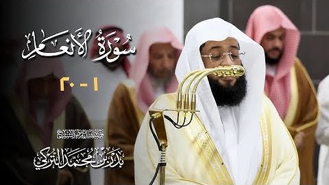 #سورة_الأنعام ( 1 - 20 ) | تلاوات فضيلة الشيخ #بدر_التركي من ليالي رمضان 1446ه‍ بـ #المسجد_الحرام