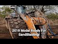 Sandblasting heavy equipment 2019 case 1021g