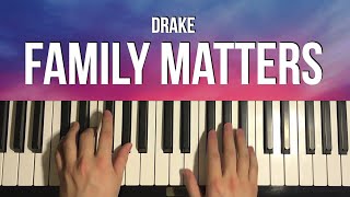 How To Play - Drake - Family Matters (Piano Tutorial Lesson)