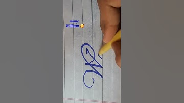 how to write ✍️ beautiful 😍 cursive writing name William #youtubeshorts #youtube #ytshorts