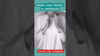 #mudra  para la meditación 🧘‍♀️ #chakraraiz  muladhara