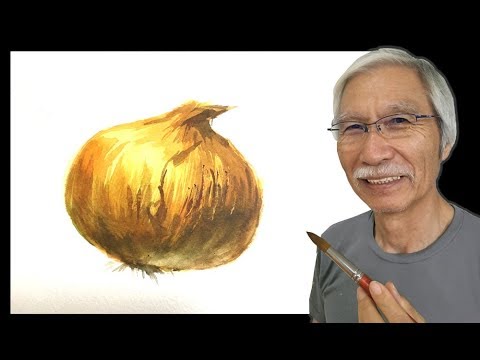 Eng Sub How To Paint An Onion Watercolor Tips 水彩画の基本 玉ねぎを美味しそうに描くコツ Youtube