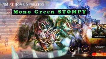 FNM Singleton - Mono Green Beats - MTG - Arena - Magic the Gathering - FNM at home - Win - Fun