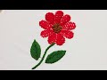 Hand Embroidery simple flower design | embroidery design flower pattern |