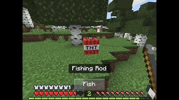Minecraft insane Tnt Fishing Rod Clutch in Mcpe😱🤯 #minecraft #viral #shorts