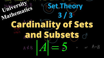 Cardinality of Sets and Subsets | Set Theory 3/3 | University Mathematics