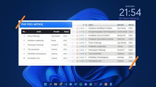 Menampilkan data Artikel dari database menggunakan PHP PDO dan Bootstrap 5 || PHP PDO