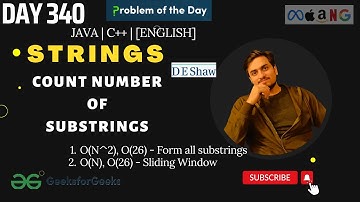 D-340  Count number of substrings |SlidingWindow| GFG POTD| GeeksForGeeks Problem Of the Day| 05 Oct