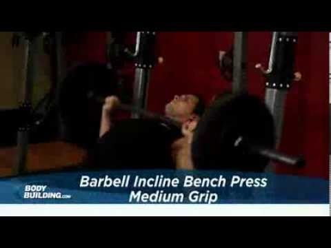 Exercise Guides Barbell Incline Bench Press Medium Grip Mal - YouTube