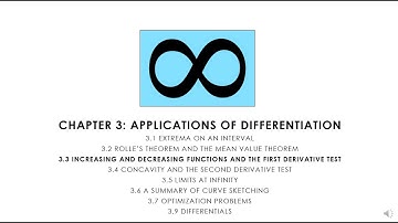 Calculus 3.3.2 The First Derivative Test